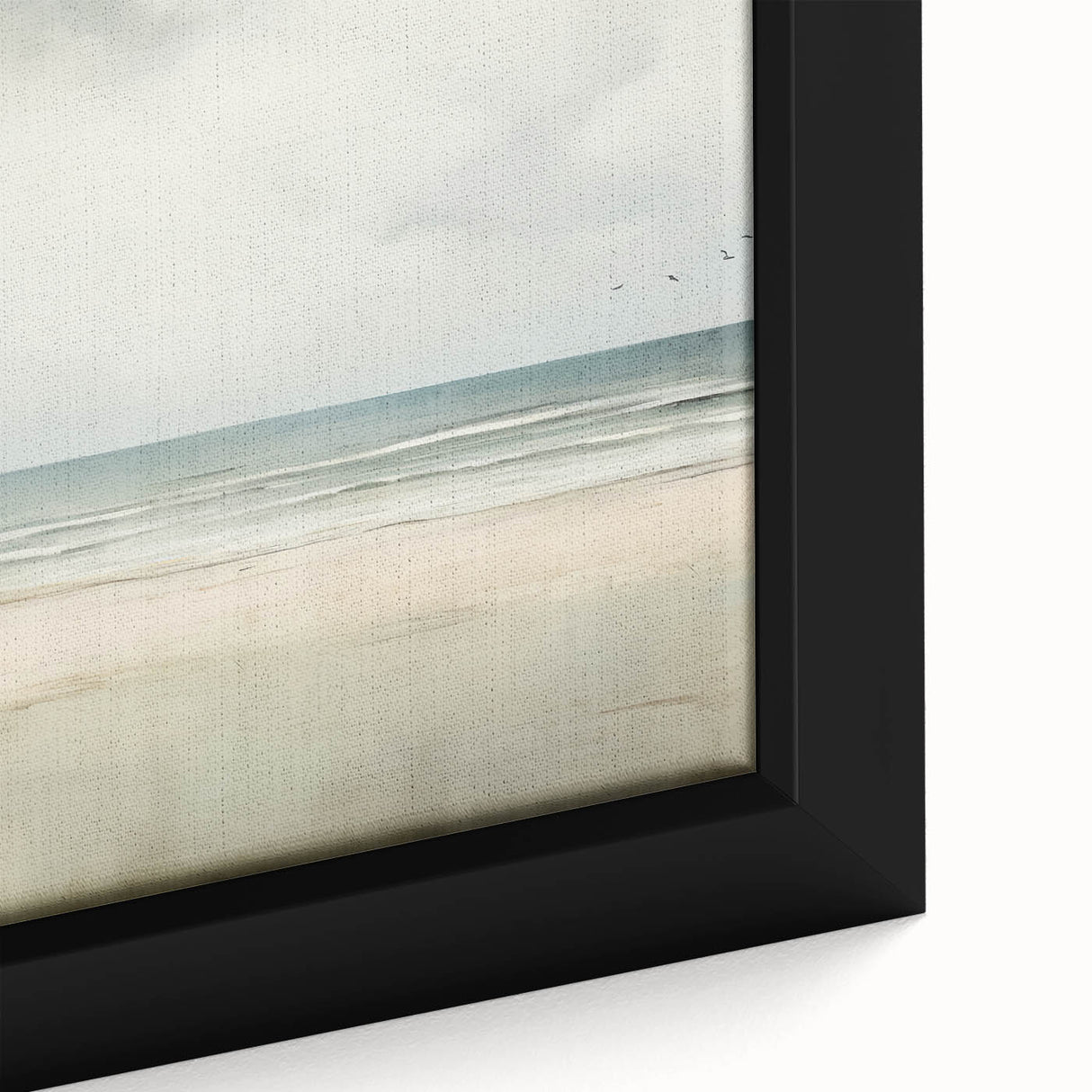 Minimalist Seascape Art – Calm Ocean and Sky in Soft Tones