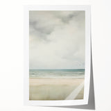 Minimalist Seascape Art – Calm Ocean and Sky in Soft Tones