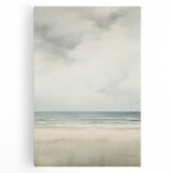 Minimalist Seascape Art – Calm Ocean and Sky in Soft Tones