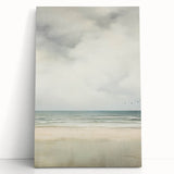 Minimalist Seascape Art – Calm Ocean and Sky in Soft Tones