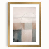 Minimalist Abstract Geometric Art – Soft Tones and Clean Lines