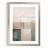 Minimalist Abstract Geometric Art – Soft Tones and Clean Lines