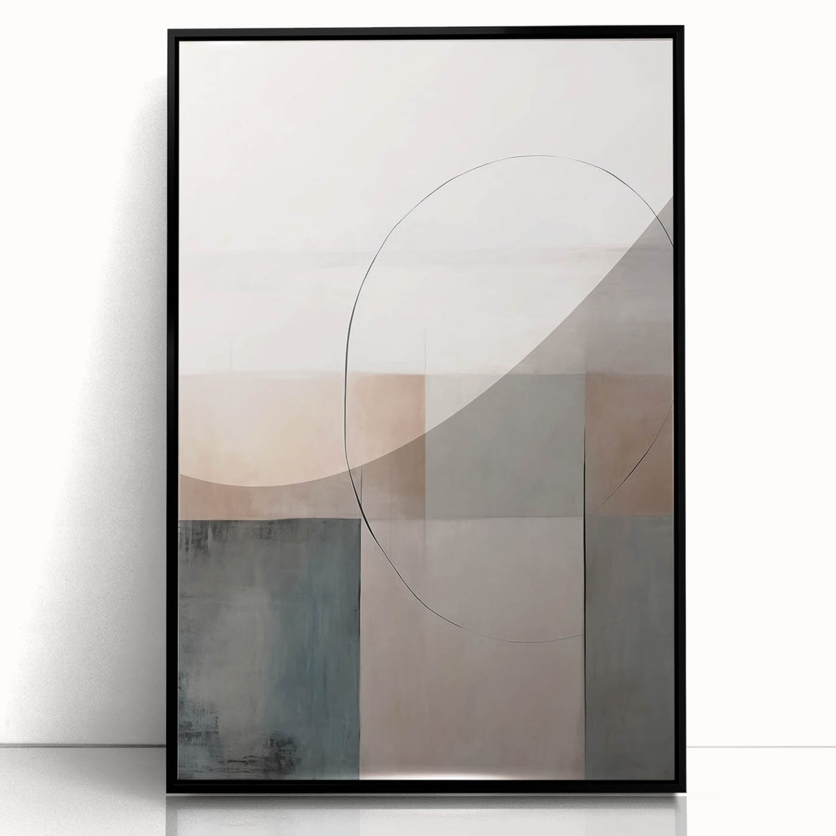 Minimalist Abstract Geometric Art – Soft Tones and Clean Lines