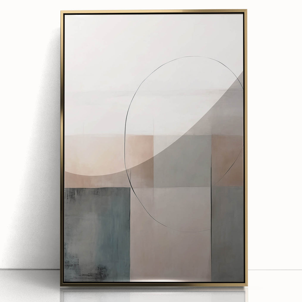 Minimalist Abstract Geometric Art – Soft Tones and Clean Lines