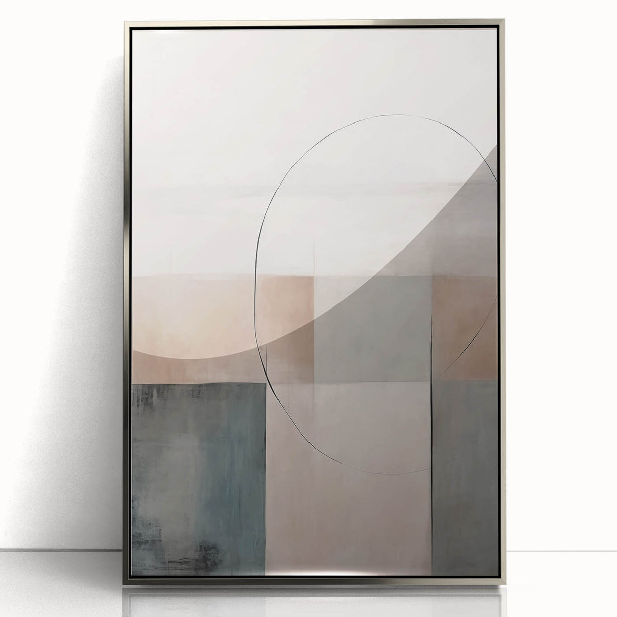 Minimalist Abstract Geometric Art – Soft Tones and Clean Lines