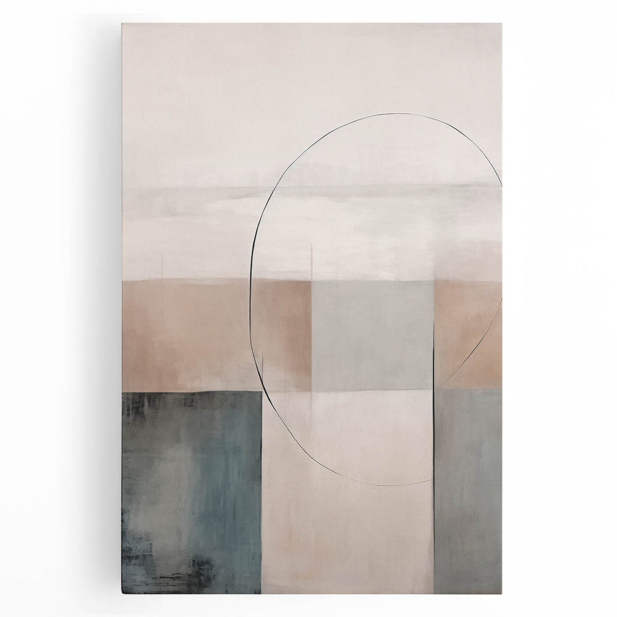 Minimalist Abstract Geometric Art – Soft Tones and Clean Lines