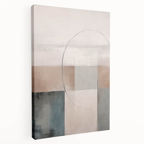 Minimalist Abstract Geometric Art – Soft Tones and Clean Lines