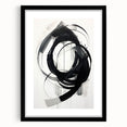 Minimalist Abstract Wall Art – Dynamic Black and White Brushstroke Design