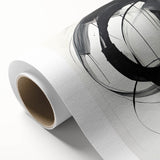 Minimalist Abstract Wall Art – Dynamic Black and White Brushstroke Design