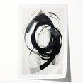 Minimalist Abstract Wall Art – Dynamic Black and White Brushstroke Design