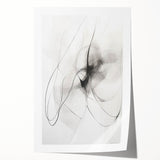 Modern Minimalist Wall Art - Black and White Abstract Line Art Prints