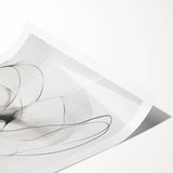 Modern Minimalist Wall Art - Black and White Abstract Line Art Prints