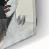 Abstract Minimalist Wall Art - Black and White Portrait in Modern Style