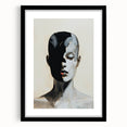 Abstract Minimalist Wall Art - Black and White Portrait in Modern Style