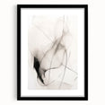 Minimalist Wall Art - Abstract Black and White Flowing Line Art Print