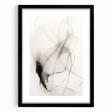 Minimalist Wall Art - Abstract Black and White Flowing Line Art Print