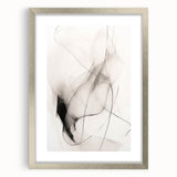 Minimalist Wall Art - Abstract Black and White Flowing Line Art Print