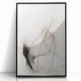 Minimalist Wall Art - Abstract Black and White Flowing Line Art Print
