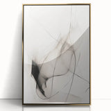 Minimalist Wall Art - Abstract Black and White Flowing Line Art Print