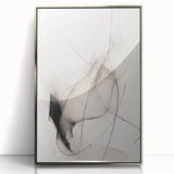Minimalist Wall Art - Abstract Black and White Flowing Line Art Print
