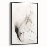 Minimalist Wall Art - Abstract Black and White Flowing Line Art Print