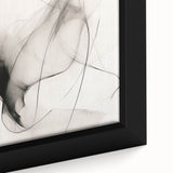 Minimalist Wall Art - Abstract Black and White Flowing Line Art Print