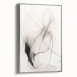 Minimalist Wall Art - Abstract Black and White Flowing Line Art Print