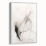 Minimalist Wall Art - Abstract Black and White Flowing Line Art Print