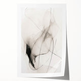 Minimalist Wall Art - Abstract Black and White Flowing Line Art Print