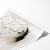 Minimalist Wall Art - Abstract Black and White Flowing Line Art Print