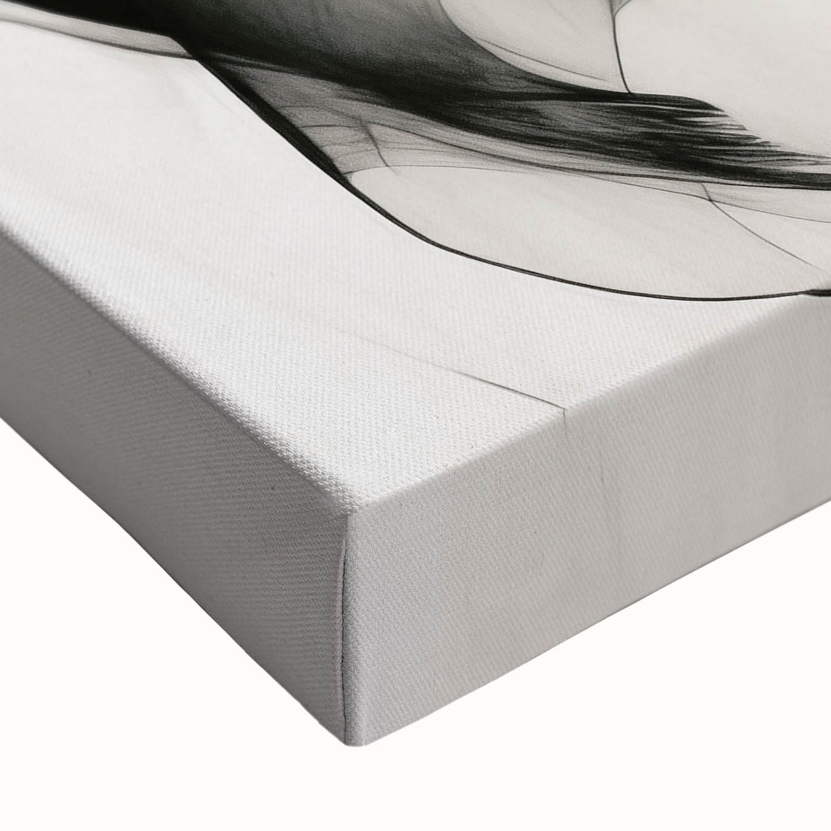 Minimalist Wall Art - Abstract Black and White Flowing Line Art Print