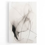 Minimalist Wall Art - Abstract Black and White Flowing Line Art Print