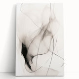 Minimalist Wall Art - Abstract Black and White Flowing Line Art Print