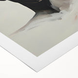 Abstract Minimalist Wall Art - Bold Black and White Portrait with Brushstrokes