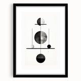 Modern Minimalist Wall Art - Geometric Black and White Abstract Art Print