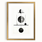 Modern Minimalist Wall Art - Geometric Black and White Abstract Art Print