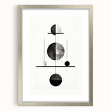 Modern Minimalist Wall Art - Geometric Black and White Abstract Art Print