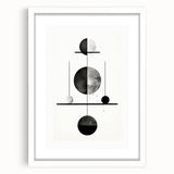 Modern Minimalist Wall Art - Geometric Black and White Abstract Art Print