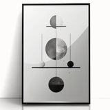 Modern Minimalist Wall Art - Geometric Black and White Abstract Art Print