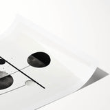 Modern Minimalist Wall Art - Geometric Black and White Abstract Art Print