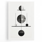Modern Minimalist Wall Art - Geometric Black and White Abstract Art Print