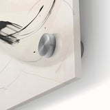 Abstract Minimalist Wall Art - Black and White Brushstroke Art Print