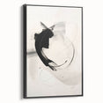 Abstract Minimalist Wall Art - Black and White Brushstroke Art Print