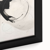 Abstract Minimalist Wall Art - Black and White Brushstroke Art Print