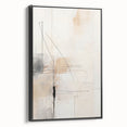 Abstract Minimalist Wall Art - Beige and Black Line Art with Soft Hues