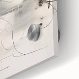 Abstract Minimalist Wall Art - Black and White Dynamic Brushstroke Art