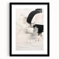 Abstract Minimalist Wall Art - Black and White Dynamic Brushstroke Art
