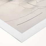 Abstract Minimalist Wall Art - Black and White Dynamic Brushstroke Art