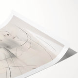 Abstract Minimalist Wall Art - Black and White Dynamic Brushstroke Art