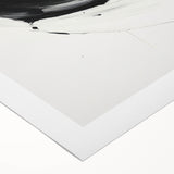 Modern Minimalist Art - Black and White Abstract Circular Wall Print